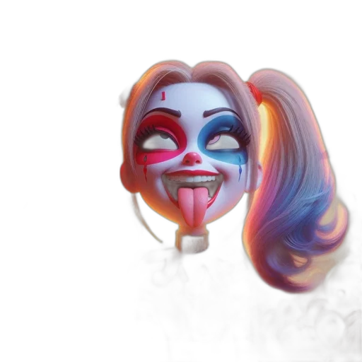 mask, hair, face, jewelry, 3d render, concept art, cartoon, fantasy art transparent PNG cut-out