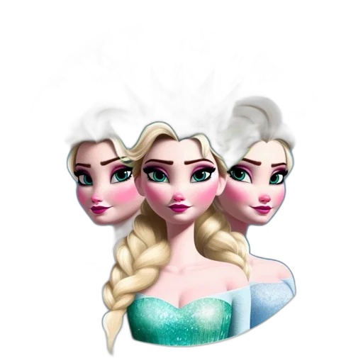 crown, face, mask, hair, 3d render, concept art, cartoon, fantasy art transparent PNG cut-out