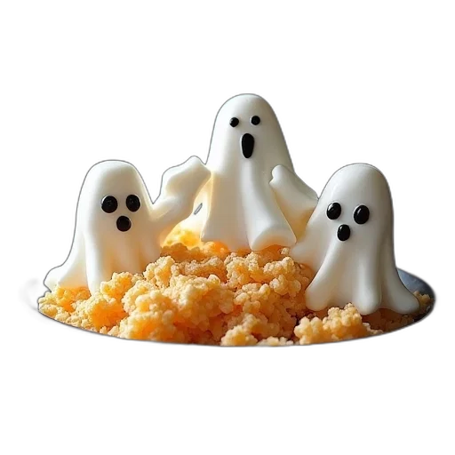 food, 3d render, spooky, rice transparent PNG cut-out