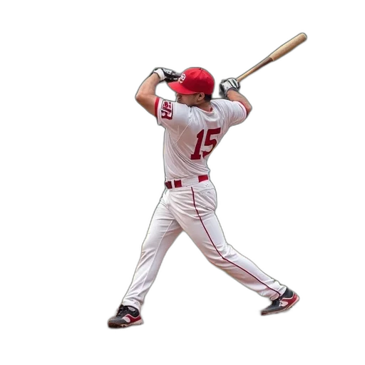 weapon, staff, baseball, player, swings, pitch, print transparent PNG cut-out