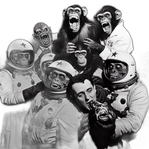 mask, concept art, comic book art, outer space, underwater, group, astronauts, suits transparent PNG cut-out