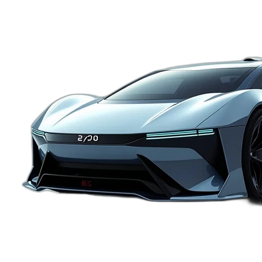 car, concept art, 3d render, photorealistic, second, image, close-up, front transparent PNG cut-out