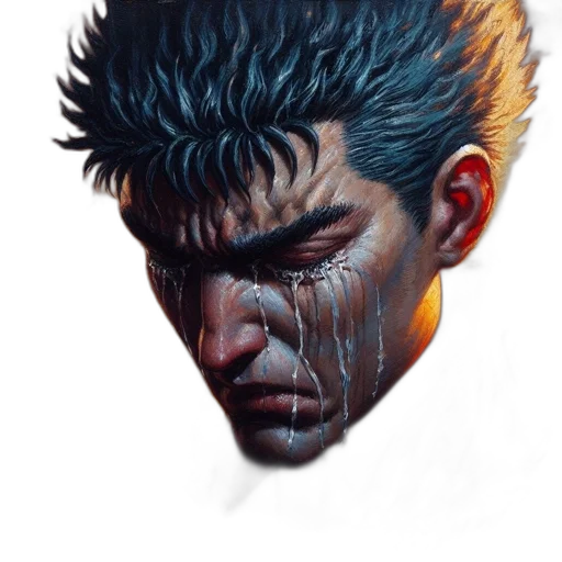 face, jacket, mask, hair, photorealistic, cyberpunk, concept art, oil painting transparent PNG cut-out