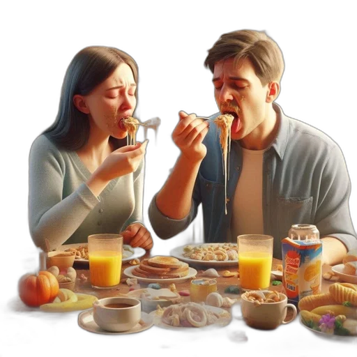 food, photorealistic, oil painting, concept art, 3d render, fog, inside, bright transparent PNG cut-out