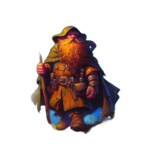 staff, jacket, creature, concept art, fantasy art, pixel art, watercolor, golden transparent PNG cut-out