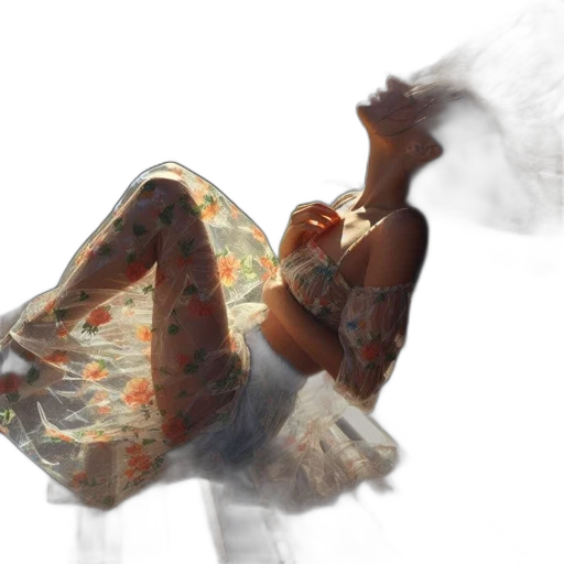 dress, umbrella, jewelry, mask, concept art, photorealistic, fantasy art, 3d render transparent PNG cut-out
