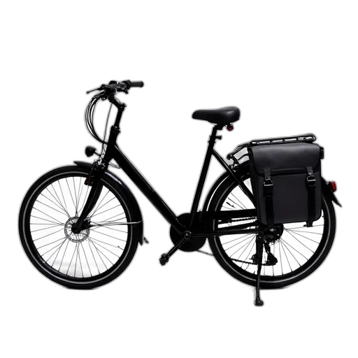 black, bicycle, seat, grey, saddle, bag, attached, rear transparent PNG cut-out