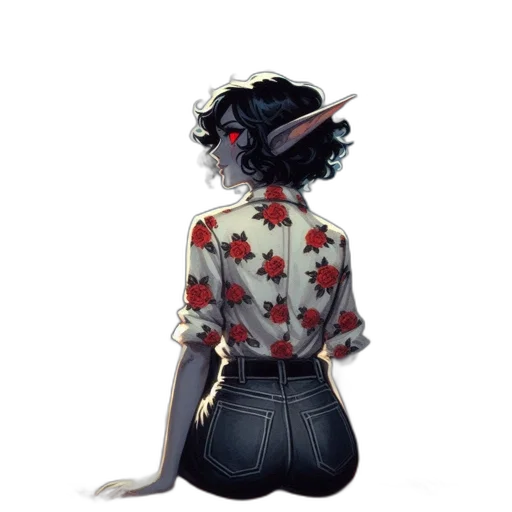 jacket, dress, hat, creature, concept art, fantasy art, comic book art, cartoon transparent PNG cut-out