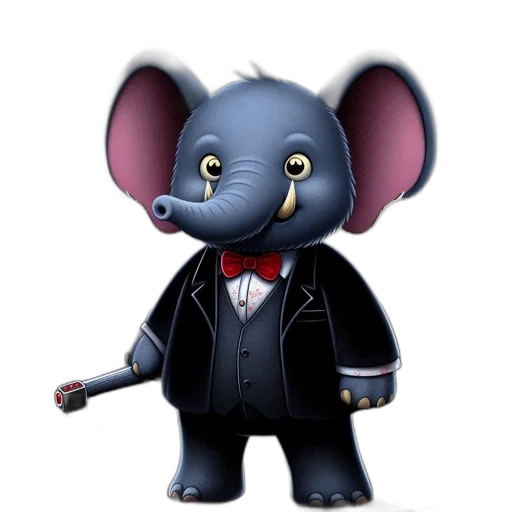 staff, animal, jacket, concept art, 3d render, cartoon, pixel art, anthropomorphic transparent PNG cut-out