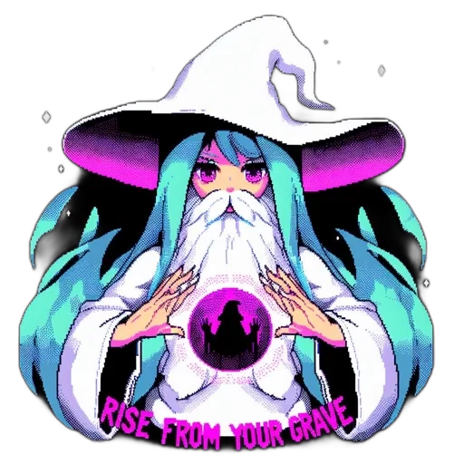 vaporwave, pixel art, anime, fantasy art, pixelated, image, features, character transparent PNG cut-out