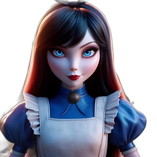 face, robot, 3d render, fantasy art, concept art, comic book art, animated, female transparent PNG cut-out