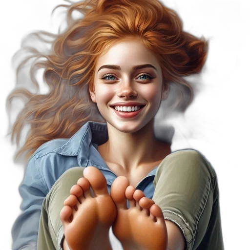 shoes, face, hair, jewelry, photorealistic, oil painting, fantasy art, concept art transparent PNG cut-out