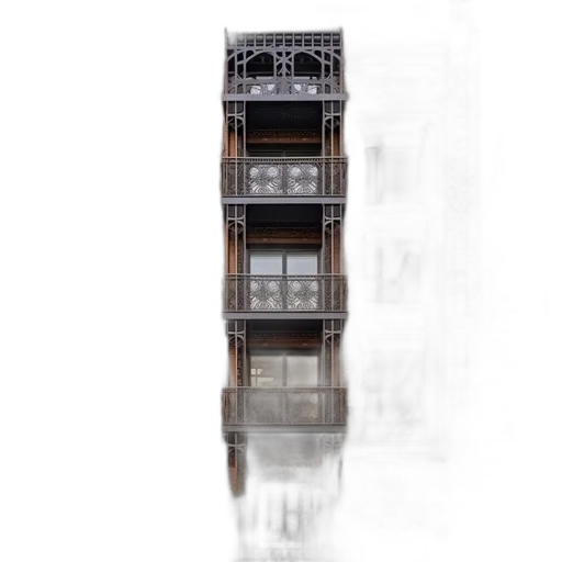 building, furniture, 3d render, concept art, photorealistic, multi-story, terracotta, iron transparent PNG cut-out