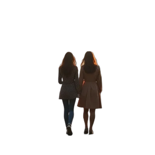 jacket, dress, staff, hair transparent PNG cut-out
