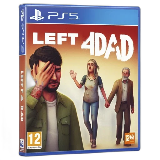 concept art, 3d render, mock-up, ps5, game, cover, left, dad transparent PNG cut-out