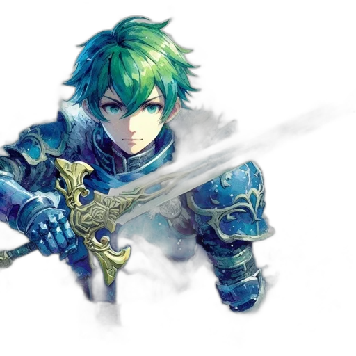 sword, weapon, staff, fantasy art, concept art, watercolor, pixel art, green transparent PNG cut-out