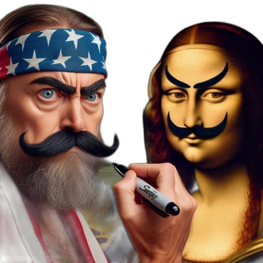 concept art, photorealistic, fantasy art, cartoon, man, beard, draws, moustache transparent PNG cut-out