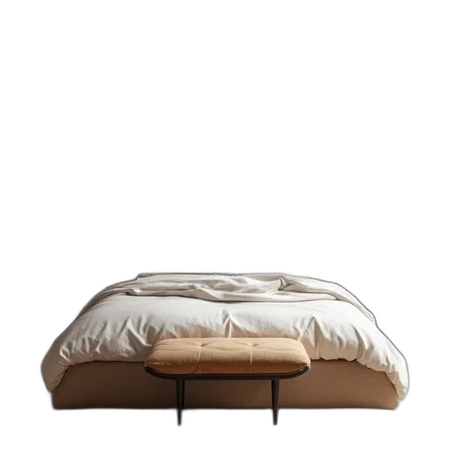 furniture, crown, 3d render, earth tones, bedroom, image, 500, yards transparent PNG cut-out