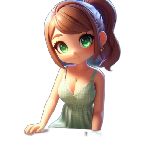 dress, staff, face, creature, pixel art, anime, fantasy art, concept art transparent PNG cut-out