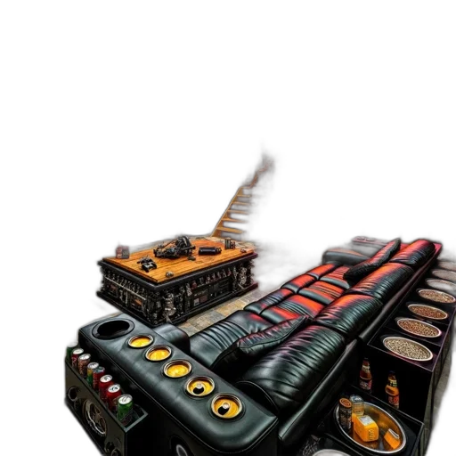 robot, weapon, car, 3d render, cyberpunk, concept art, photorealistic, retro transparent PNG cut-out