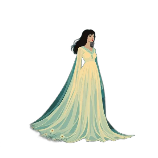 dress, concept art, fantasy art, watercolor transparent PNG cut-out