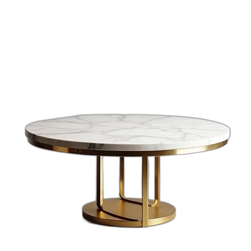 furniture, jewelry, 3d render, round, marble, top, brass, coffee transparent PNG cut-out