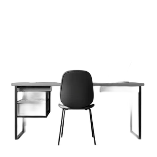 furniture, staff, 3d render, concept art, monochrome, modern, minimalist, desk transparent PNG cut-out