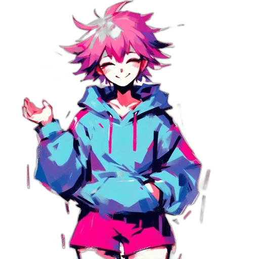jacket, creature, staff, animal, pixel art, vaporwave, anime, concept art transparent PNG cut-out