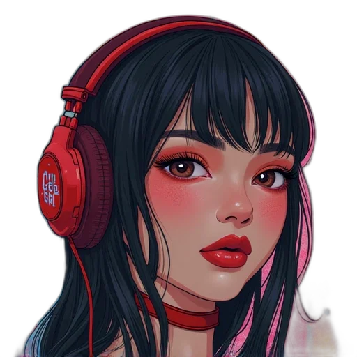 face, fantasy art, anime, cartoon transparent PNG cut-out