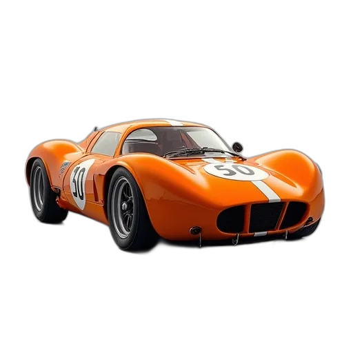 car, animal, 3d render, photorealistic, concept art, orange, race, two transparent PNG cut-out