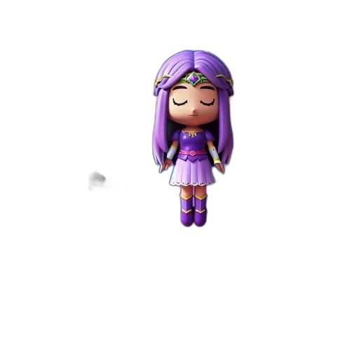 dress, creature, hat, staff, pixel art, 3d render, concept art, fantasy art transparent PNG cut-out