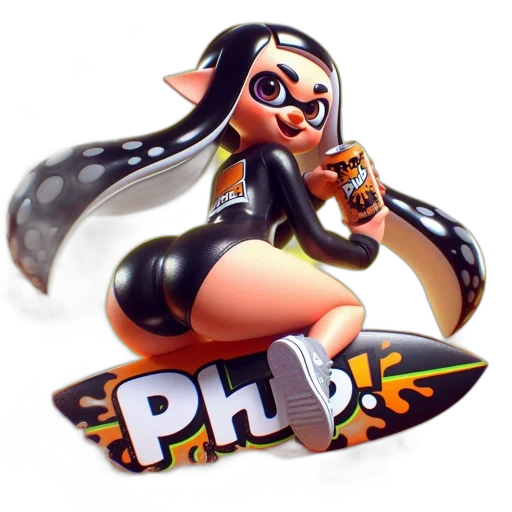 weapon, 3d render, concept art, photorealistic, pixel art, animated, squid-like, character transparent PNG cut-out