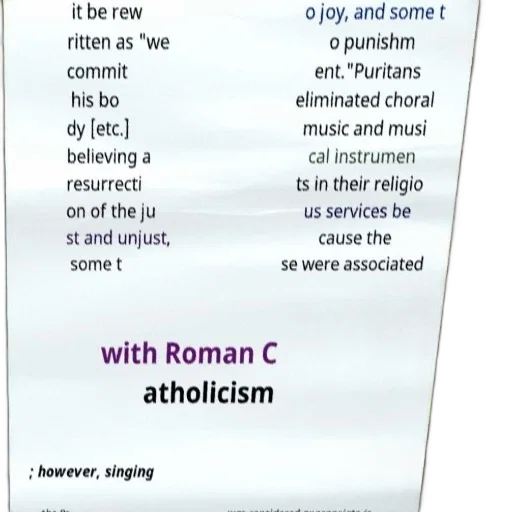 text-based, image, quote, about, puritans, eliminating, choral, music transparent PNG cut-out