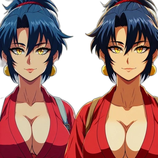 anime, concept art, fantasy art, pixel art, red, colorful, neon, blue transparent PNG cut-out