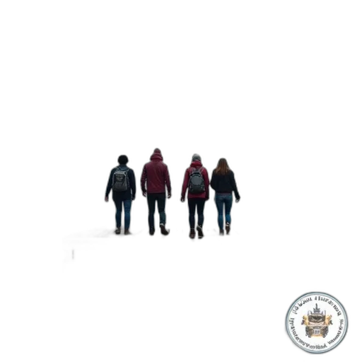 jacket, staff, umbrella, concept art, 3d render, pixel art, snow, city street transparent PNG cut-out