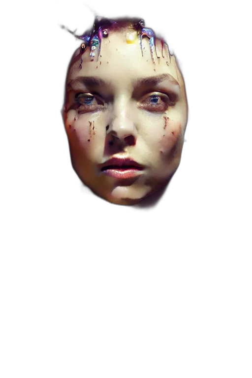 face, mask, crown, creature transparent PNG cut-out