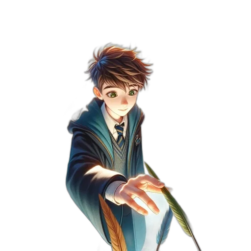 staff, weapon, sword, jacket, concept art, fantasy art, watercolor, pixel art transparent PNG cut-out