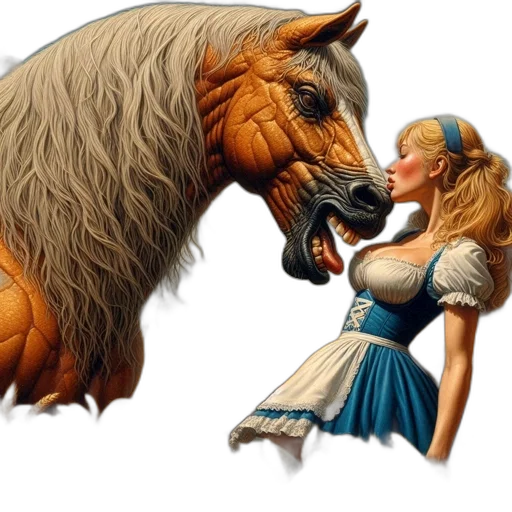 animal, dragon, creature, dress, fantasy art, concept art, photorealistic, comic book art transparent PNG cut-out