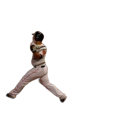 staff, weapon, baseball, player, white, uniform, swinging, bat transparent PNG cut-out