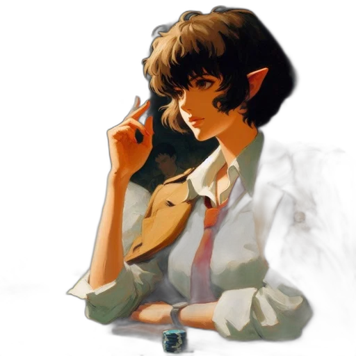 staff, mask, face, creature, concept art, fantasy art, watercolor, anime transparent PNG cut-out
