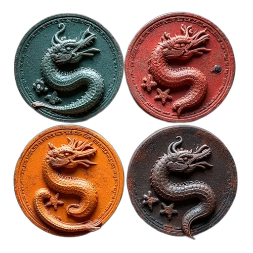 dragon, jewelry, 3d render, fantasy art, photorealistic, concept art, red, colorful transparent PNG cut-out