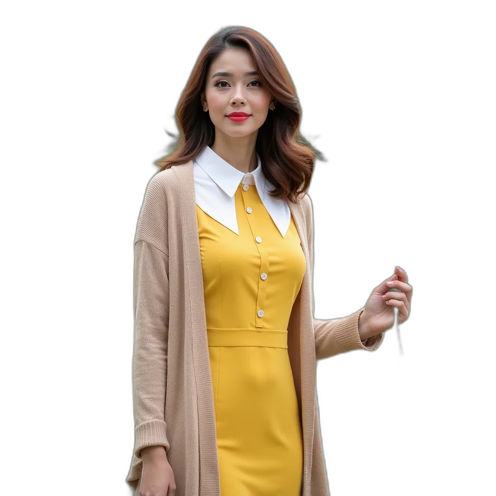 staff, jacket, dress, jewelry, photorealistic, 3d render, oil painting, concept art transparent PNG cut-out