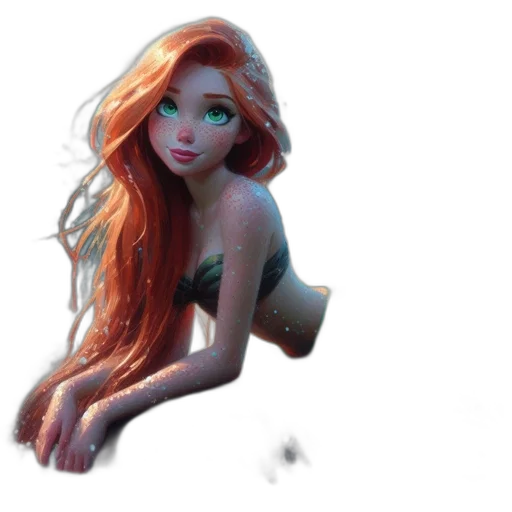 dress, creature, hair, robot, fantasy art, concept art, 3d render, cartoon transparent PNG cut-out