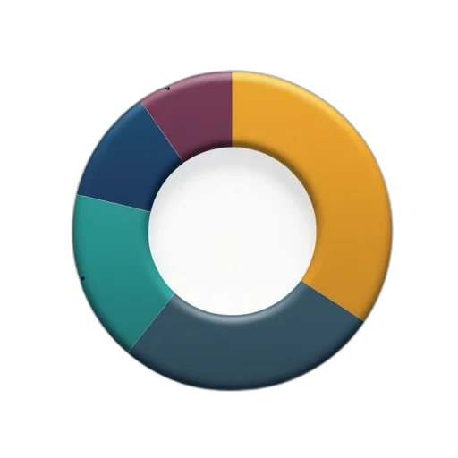 colorful, dark, earth tones, pastel, pie, chart, showing, distribution transparent PNG cut-out