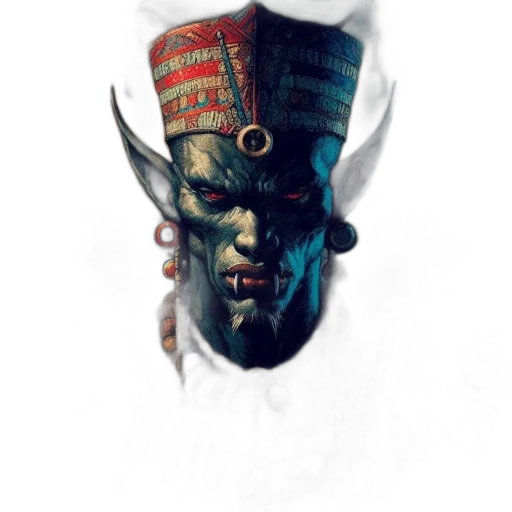 mask, face, hat, crown, concept art, fantasy art, photorealistic, comic book art transparent PNG cut-out