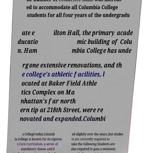 poster, text, about, columbia, college, history, renovations, including transparent PNG cut-out