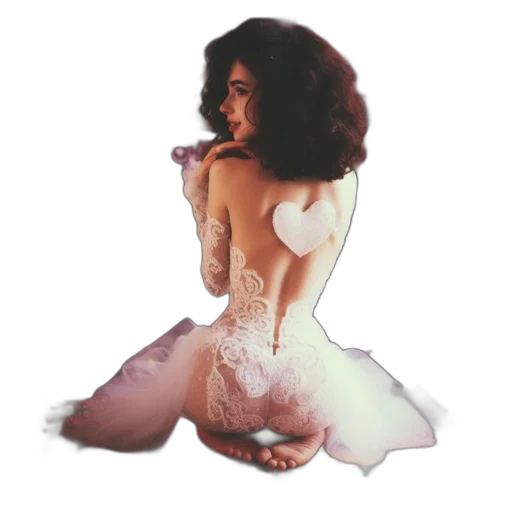 dress, concept art, pixel art, photorealistic, watercolor, woman, white, lace transparent PNG cut-out