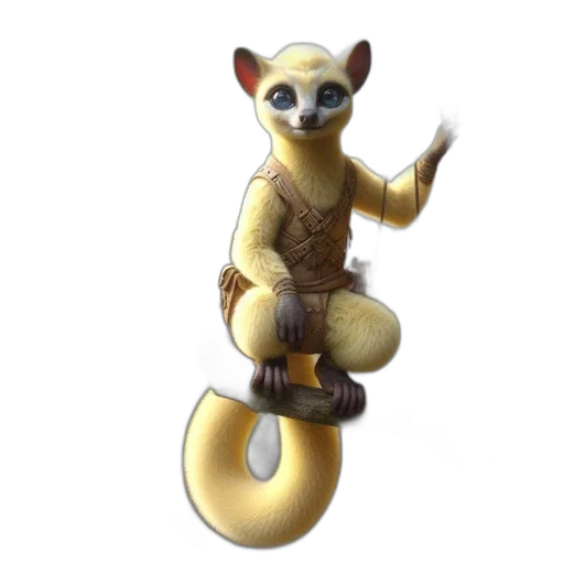 staff, animal, robot, creature, 3d render, concept art, fantasy art, photorealistic transparent PNG cut-out