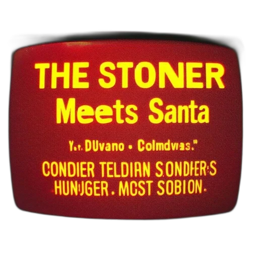 image, showcases, retro, television, screen, displaying, title, stoner transparent PNG cut-out