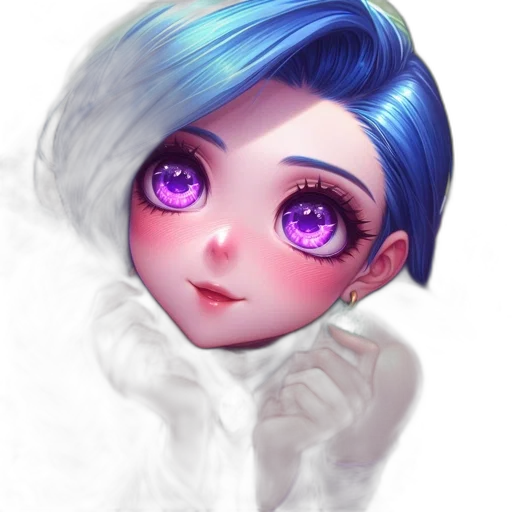 face, staff, fantasy art, concept art, anime, photorealistic, blue, pastel transparent PNG cut-out
